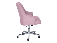 Serta Leighton Home Office Desk Chair Chrome Nailheads Twill Fabric Lilac Purple