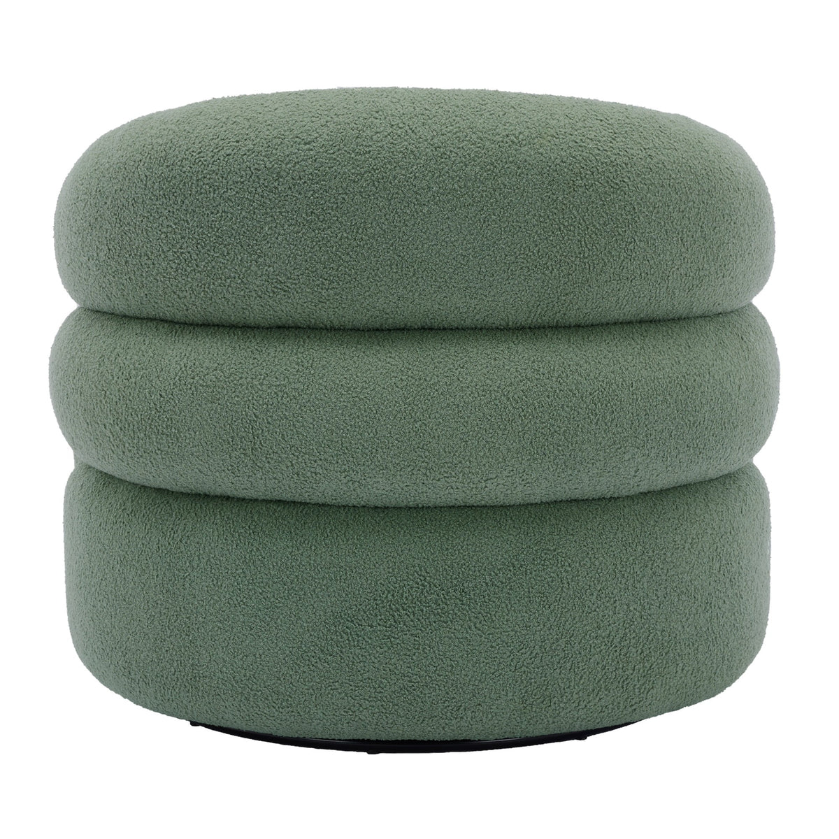 360 Swivel Accent Chair for Living Room, Boucle Barrel Armchair Single Sofa Chair Reading Chair, Sage Green