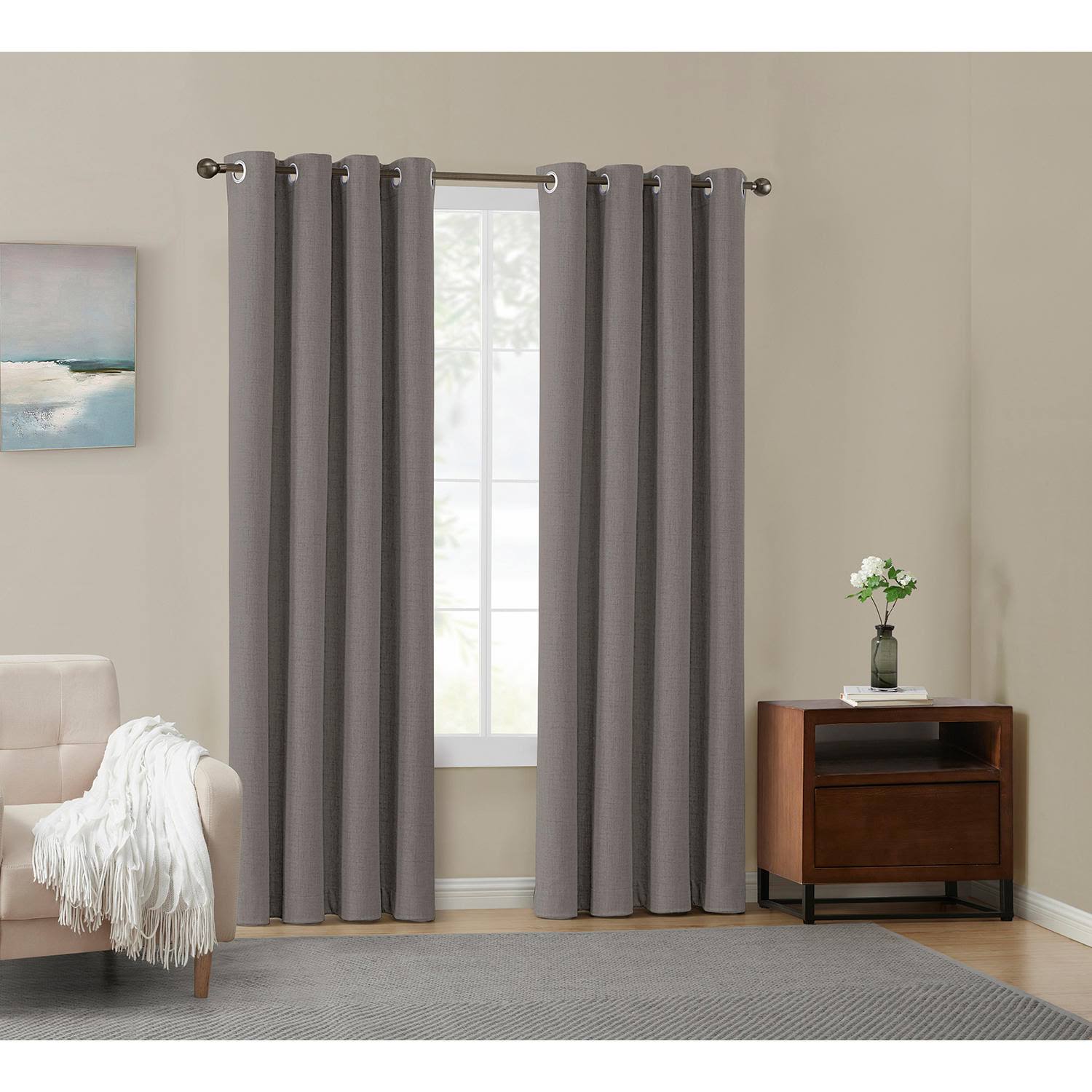 Member's Mark Renwick Grommet Window Panel Pair - Zinc - 52x84