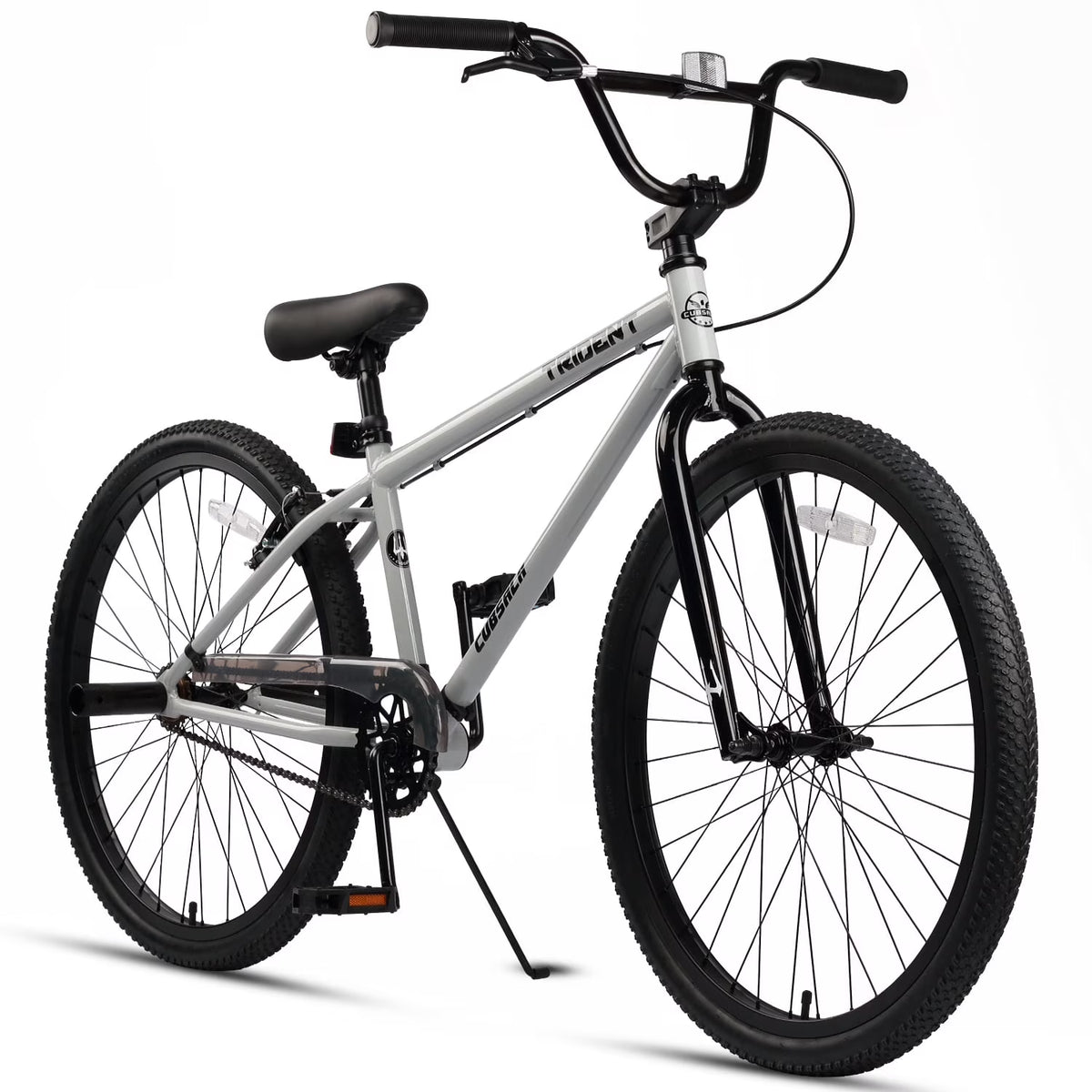 Cubsala 24 in BMX Race Bike Trident Bicycles Beginner - Level to Advanced Riders with 2 Pegs Trick Cycling and Professional Riding, Black