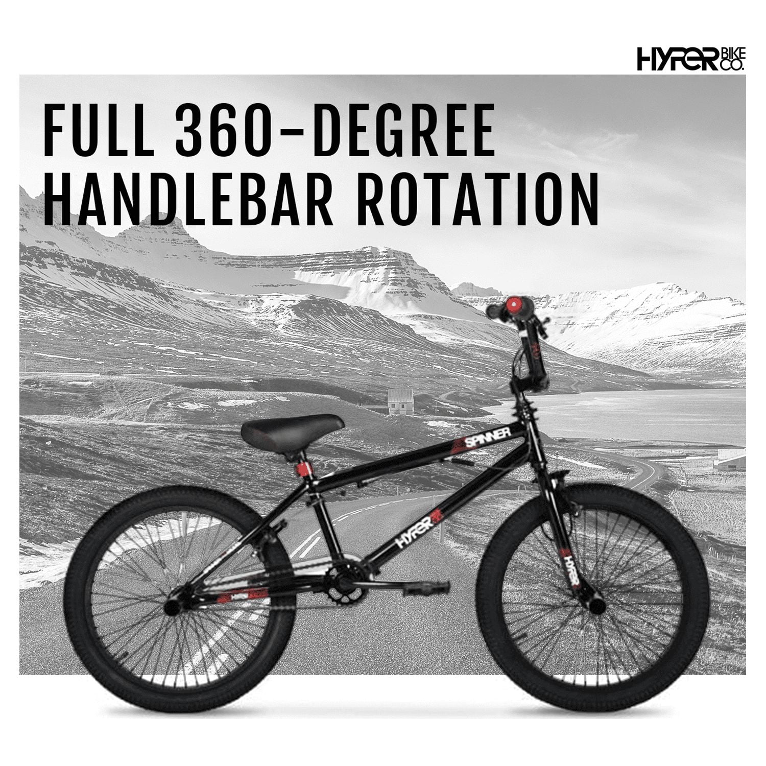 20" Hyper Bicycles Boy'S Spinner BMX Bike for Kids, Black, Age Group 8 to 13, Child, Tween