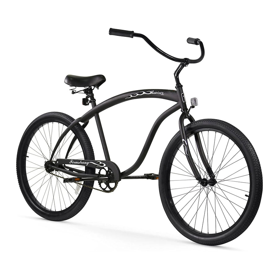 Firmstrong Bruiser Single Speed Men'S 26 in Beach Cruiser Bike, Black
