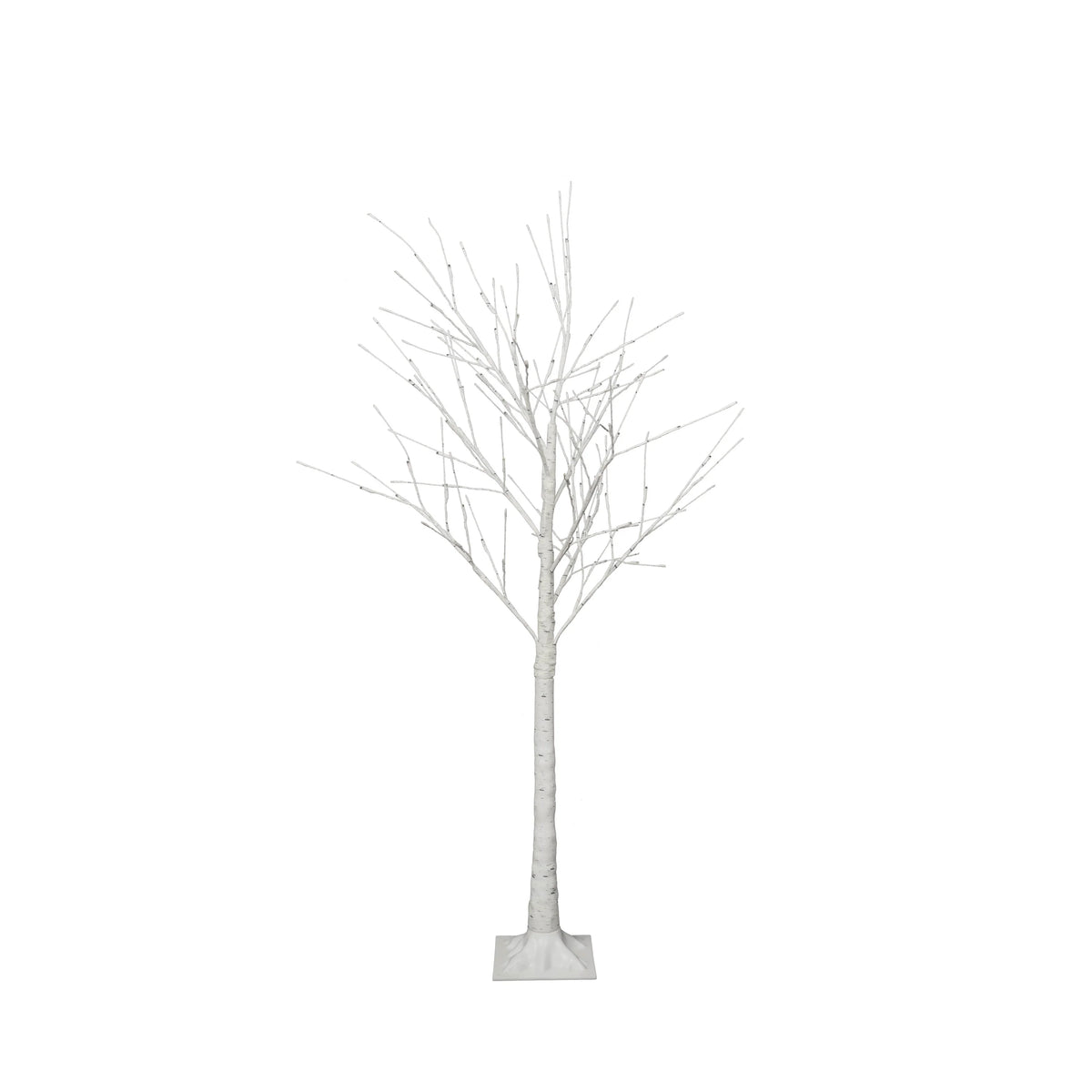 AECOJOY Set of Lighted Birch Tree, 4FT/5FT/6FT LED Artificial Tree with Warm White Lights, Christmas Tree for Decoration