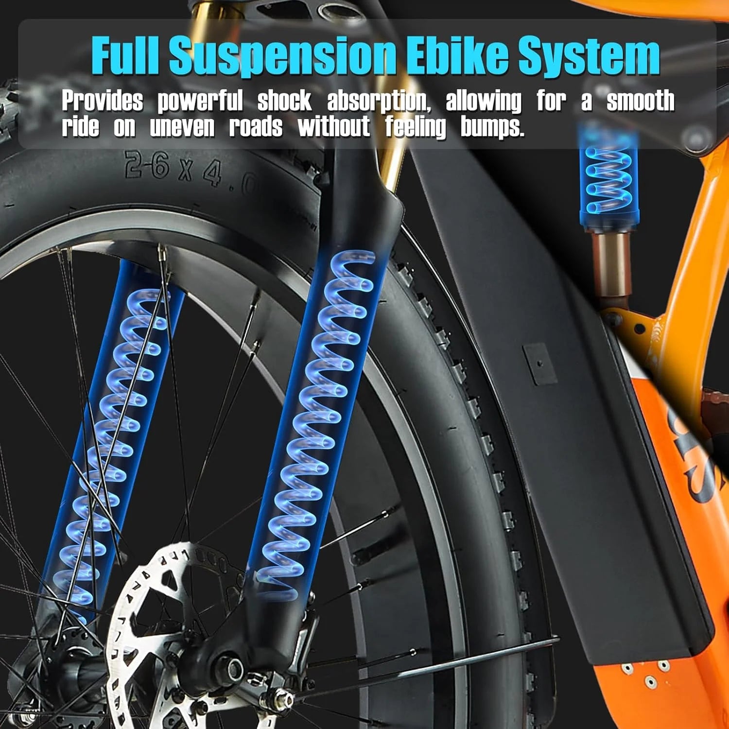 Electric Bike for Adults 26'', 1000W E - Mountain Bike 48V 30/20ah UL2849 Removable Battery, Fat Tire Ebike up to 30MPH Off Road Beach Snow Electric Bicycles Full Suspension & Dual Hydraulic Disc Brakes