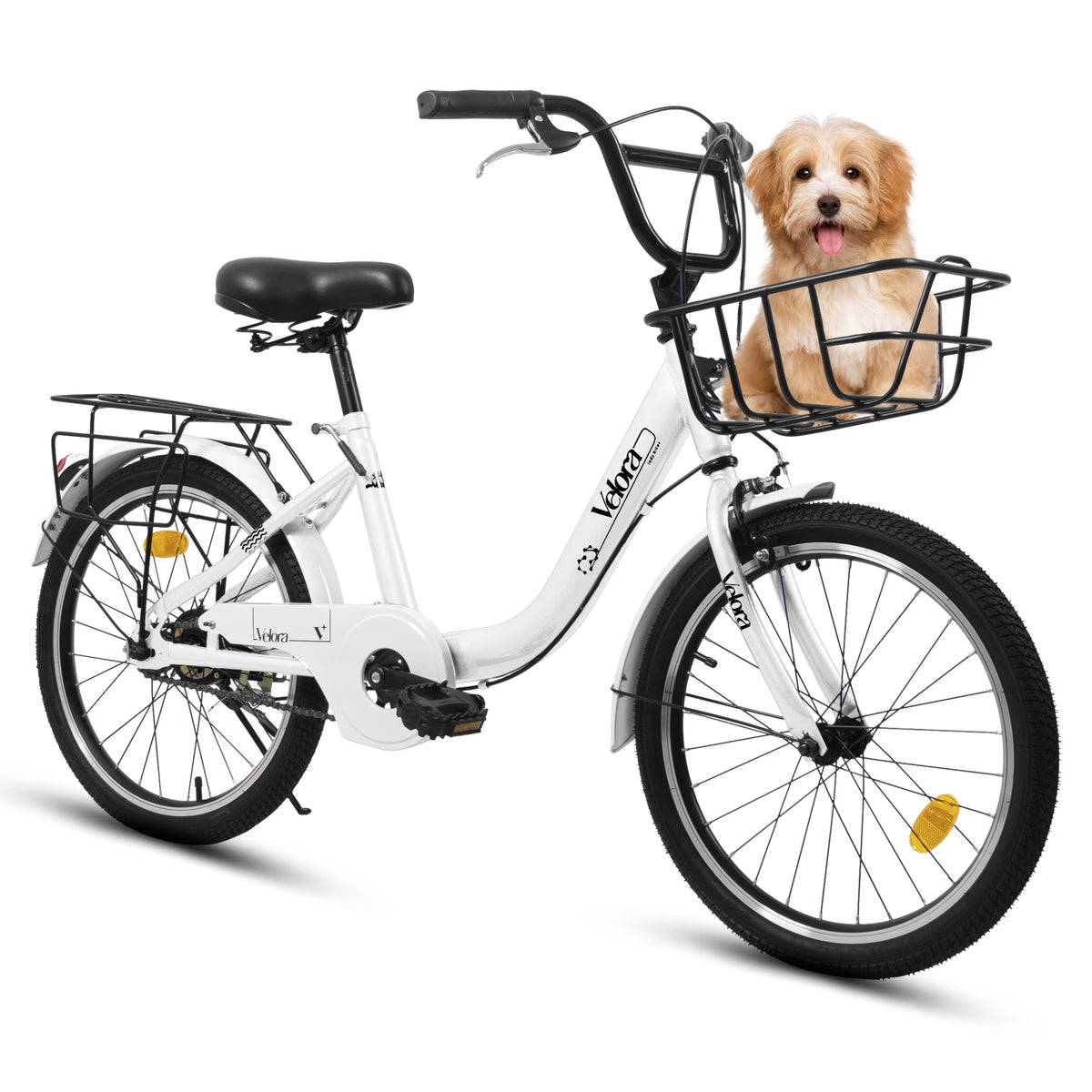 20 in Kids Bike for Boys & Girls Age 5 - 10, Children'S Bicycle with Front Basket & Rear Rack, Commuter Bike for School & Leisure