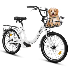 20 in Kids Bike for Boys & Girls Age 5 - 10, Children'S Bicycle with Front Basket & Rear Rack, Commuter Bike for School & Leisure