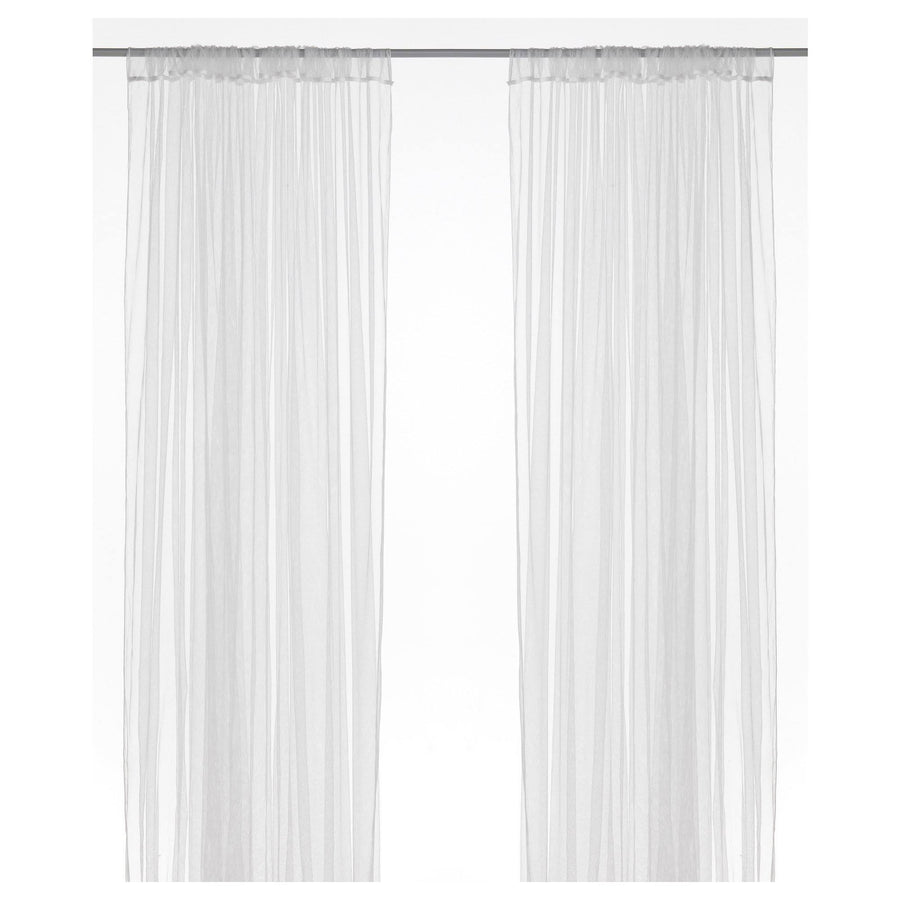 Ikea Lill Curtains Sheer Net White 2 Panels 110" x 98" Canopy Room Divider Voile