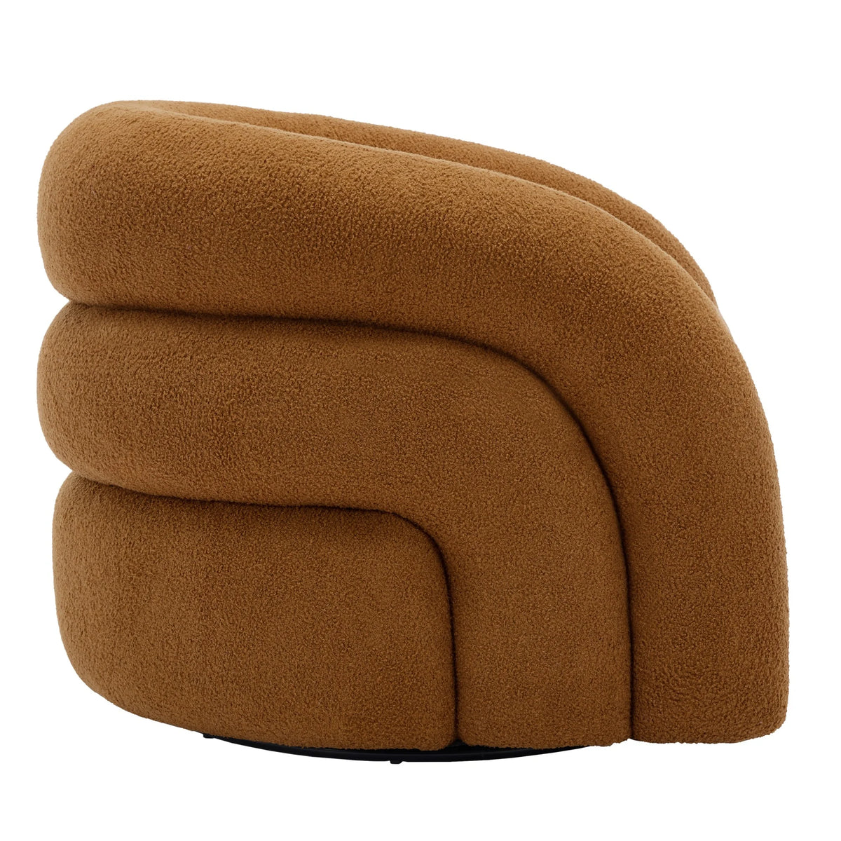 360 Swivel Accent Chair for Living Room, Boucle Barrel Armchair Single Sofa Chair Reading Chair, Sage Green