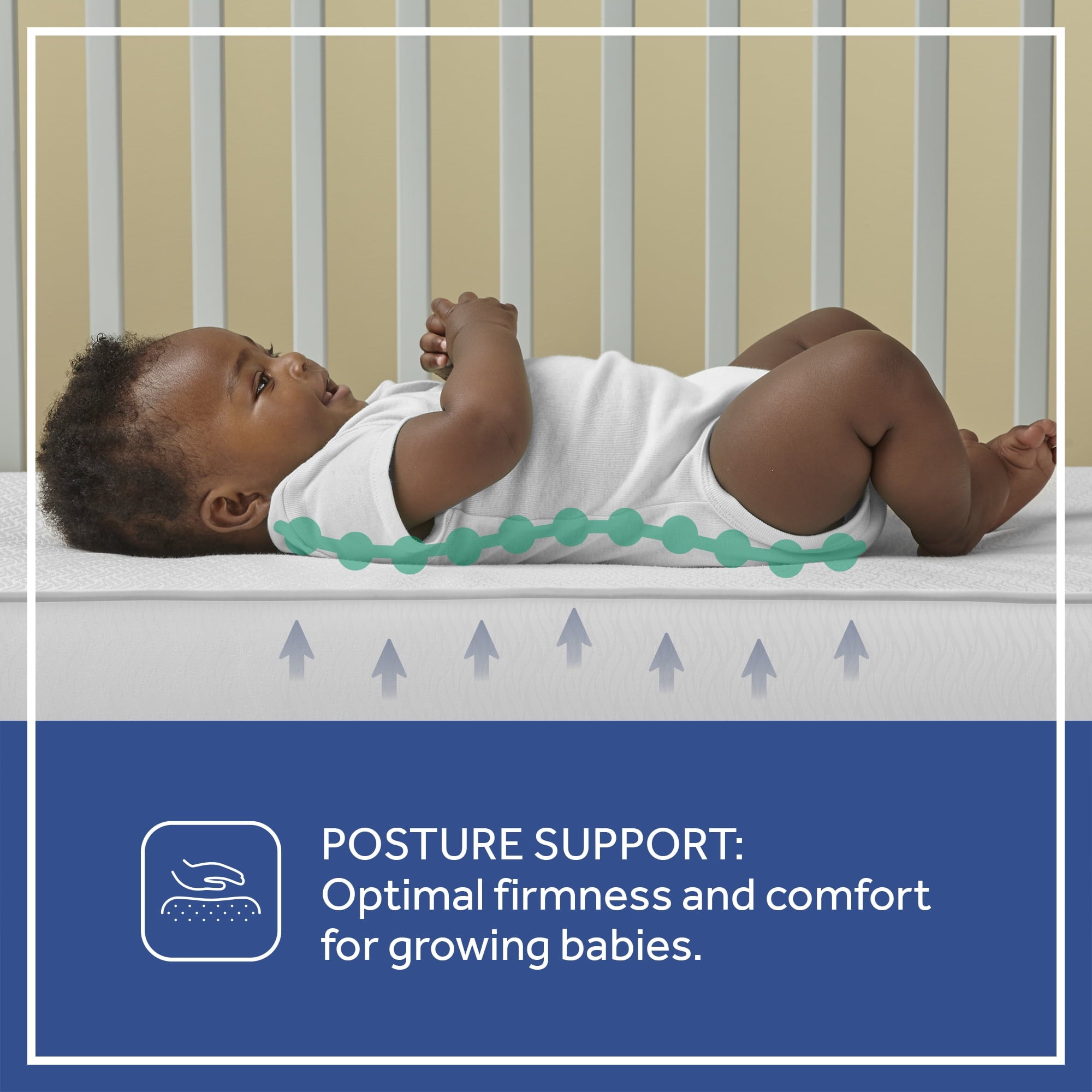 Celestial Cool Ultra-Premium 2-Stage Hybrid Antibacterial Crib & Toddler Mattress. Cool Copper Gel