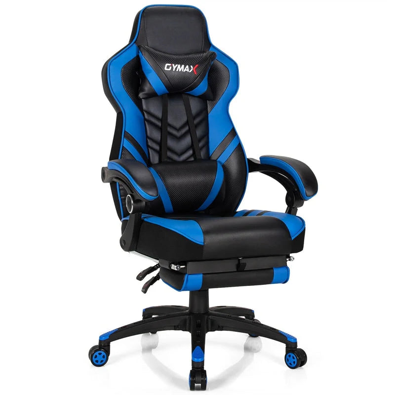 Ergonomic Gaming Chair Recliner with Footrest, Linkage Armrests & Lumbar Support, Big Wide High Back Swivel Video Gaming Office Computer Chair