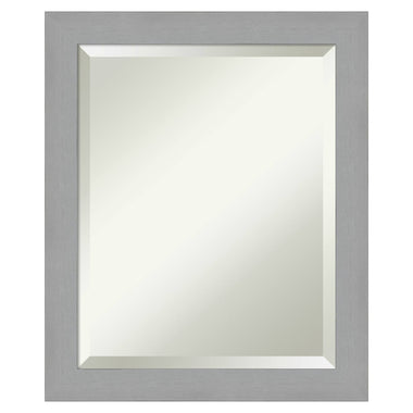 Amanti Art Brushed Nickel Framed Wall Mirror - 19.38 x 23.38 in