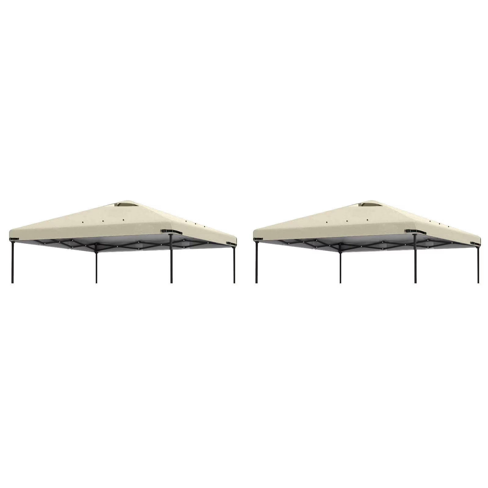 Home Decor 2pcs 10x10ft Replacement Cover Tier Gazebo Roof Sunshade Outdoor Cover Sunshade Patio Pavilion Protective Cover