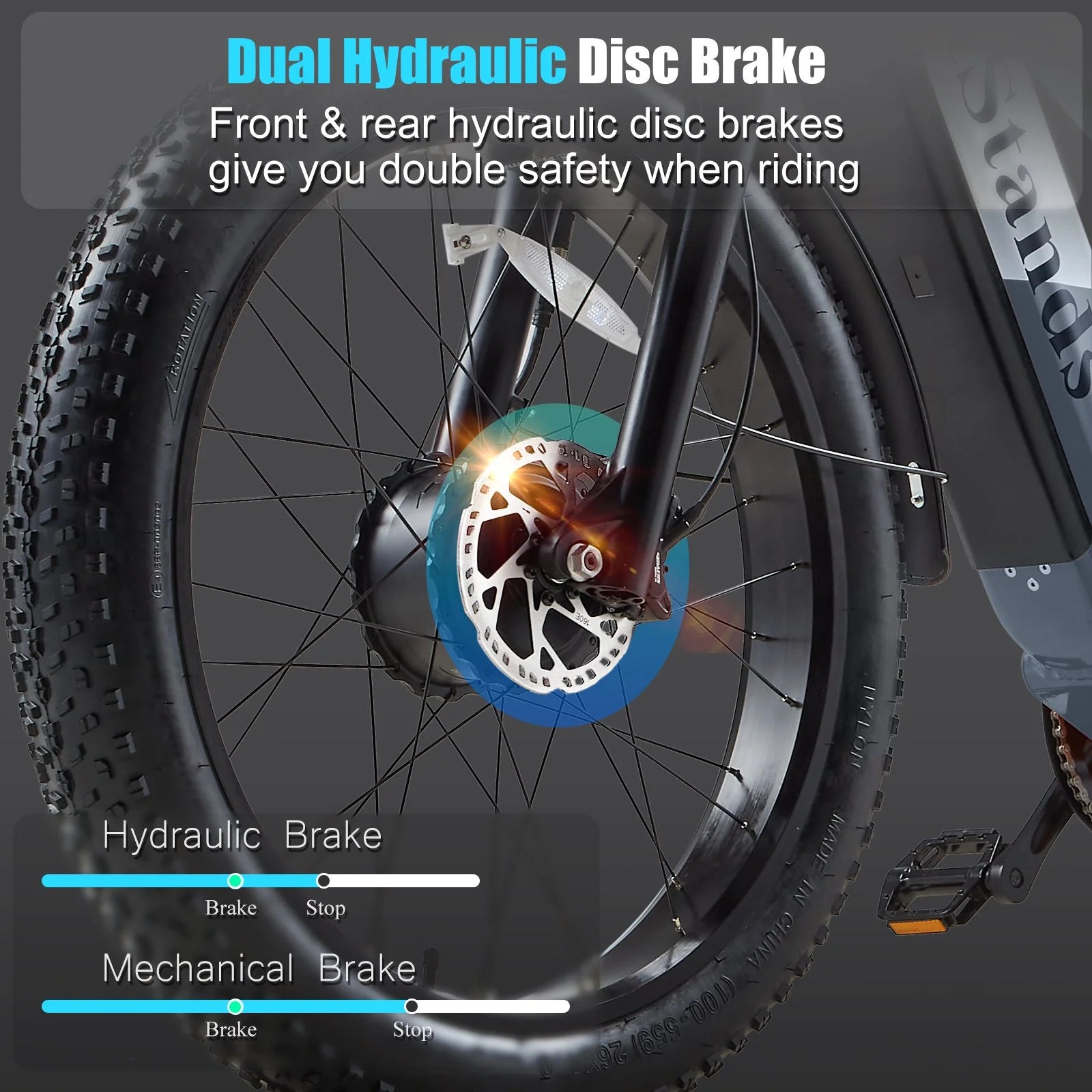 Dual Motors AWD 2000W Electric Bike for Adult 26'', UL2849 48V 60AH Removable Battery E - Mountain Bike 4'' Fat Tire up to 35MPH&200miles Long Range Off Road Ebike Beach Dual Hydraulic&Brakes E - Bicycle