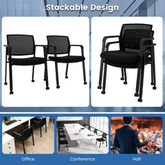 Tangkula Rolling Conference Room Chairs Set of 12