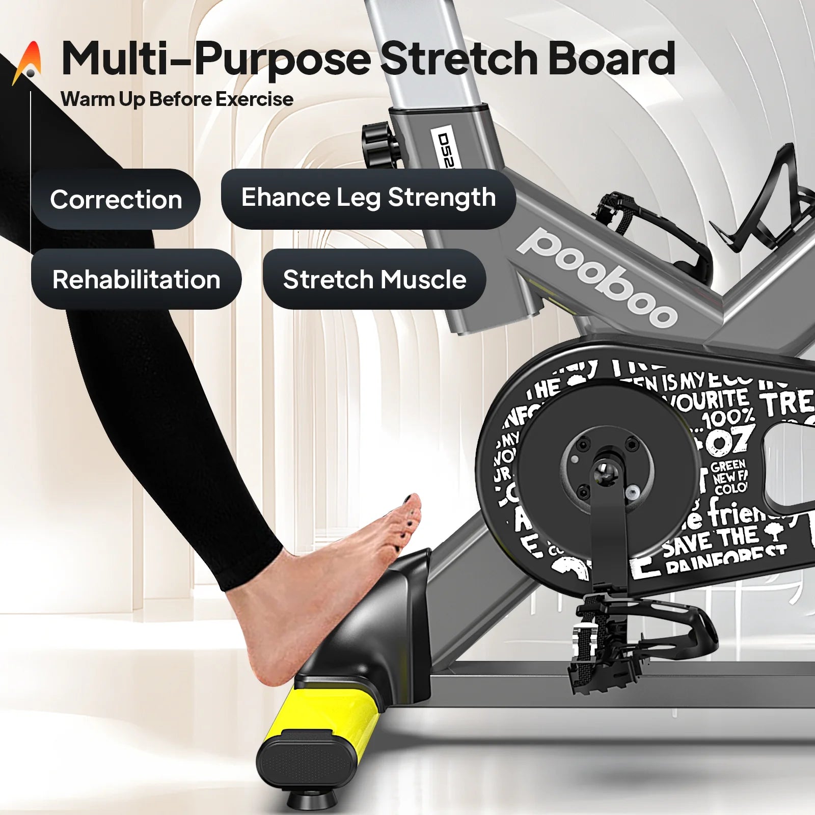 Pooboo Stationary Exercise Bike Indoor Cycling Bike Cycle Bicycle Adjustable Resistance for Home Office Cardio Workout Machine Max Weight 350 lb