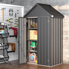 AECOJOY Outdoor Storage Cabinet Waterproof with Shelves, Vertical Tall Sheds Cabinet