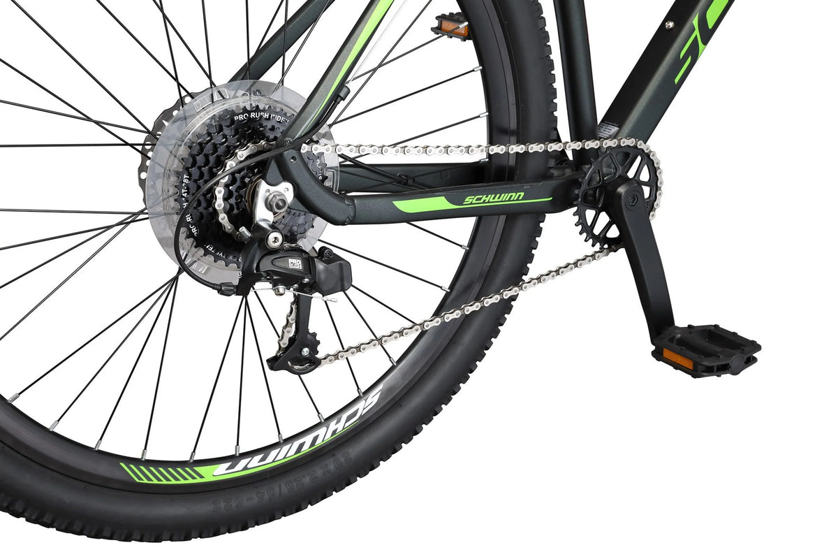 29 - In. Boundary Mens Mountain Bike, Black and Green
