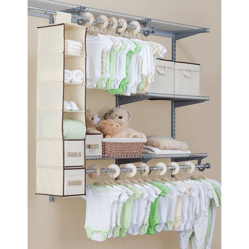 Delta Children Nursery Storage 48 Piece Set, Beige
