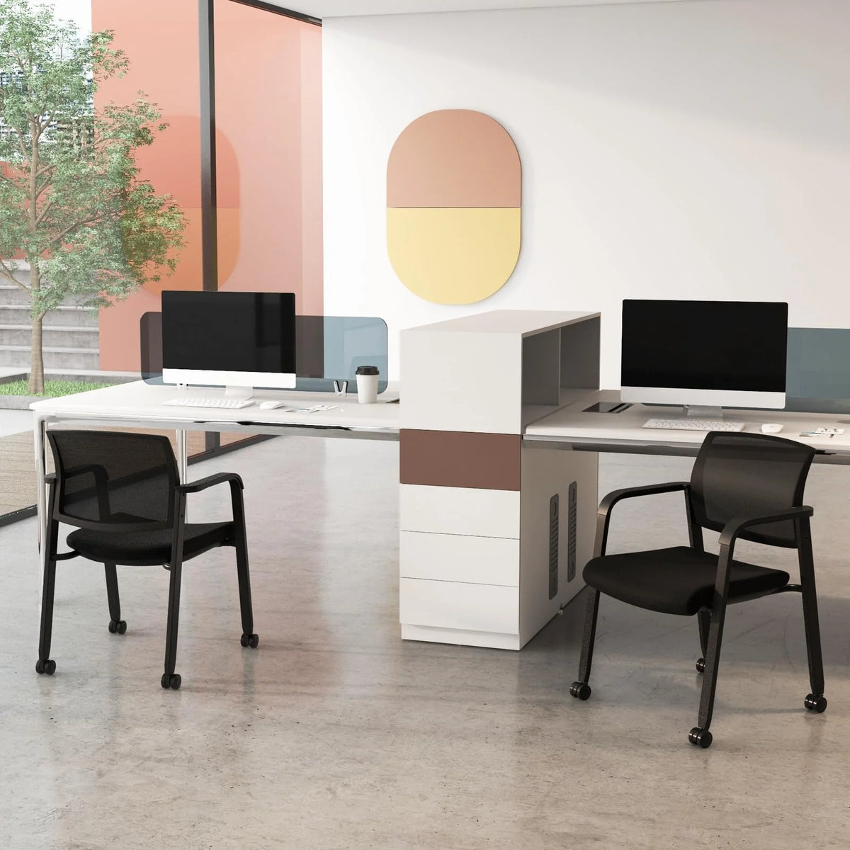 Tangkula Rolling Conference Room Chairs Set of 12