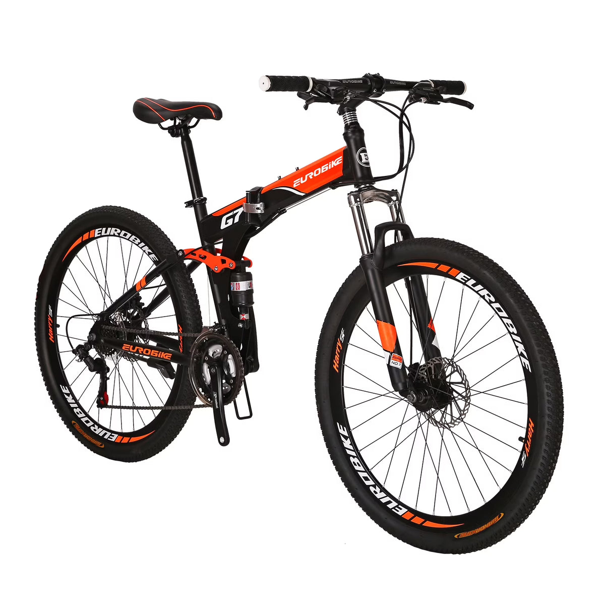 Eurobike 27.5" Full Suspension Folding Mountain Bike Foldable Frame Bicycle Disc Brakes Men or Women Bikes for Afults Green