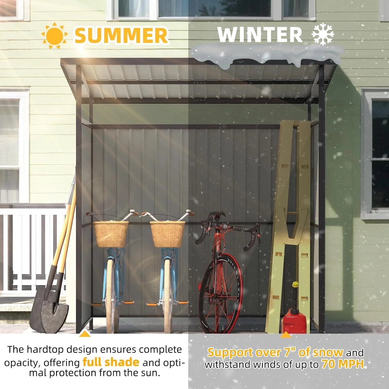 AECOJOY 6' x 6' Gazebo Outdoor Pergola for Patio, Small Lean to Hardtop Grill Gazebo