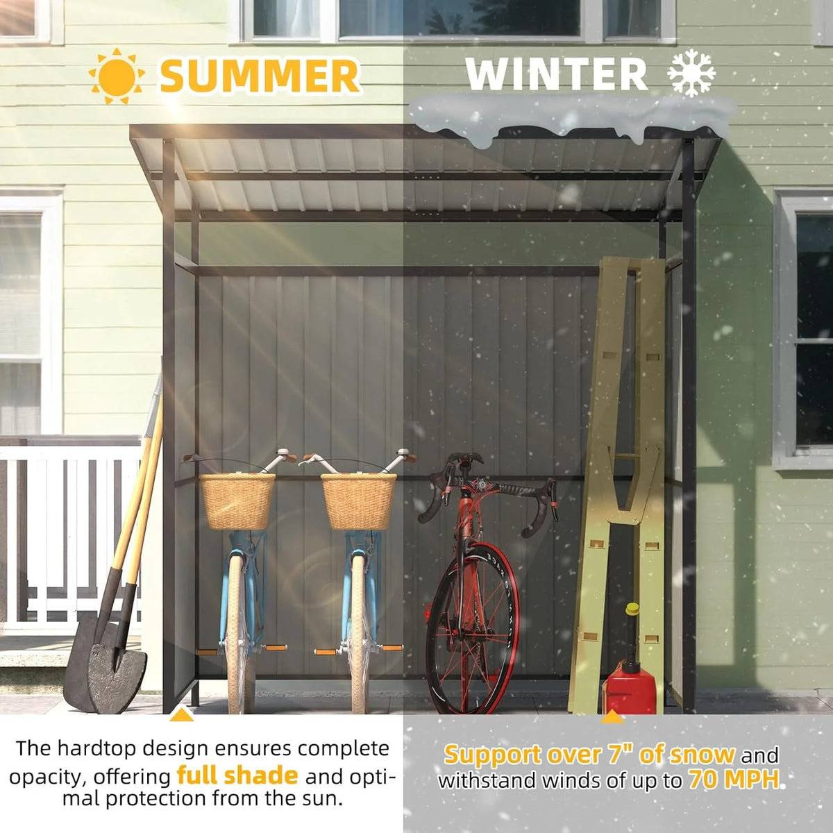 AECOJOY 6' x 6' Gazebo Outdoor Pergola for Patio, Small Lean to Hardtop Grill Gazebo