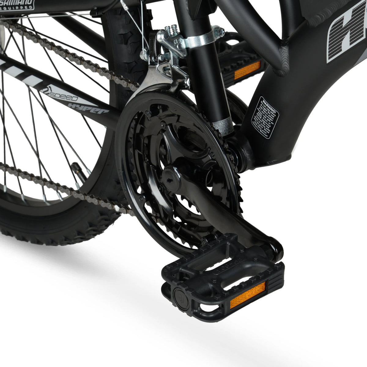 24" Hyper Bicycles Havoc Mountain Bike, Youth/Adult, Recommended Ages 10 - 14 Years Old, Black