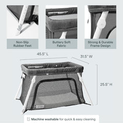 Guava Lotus Travel Crib with Comfy Mattress for Babies & Toddlers