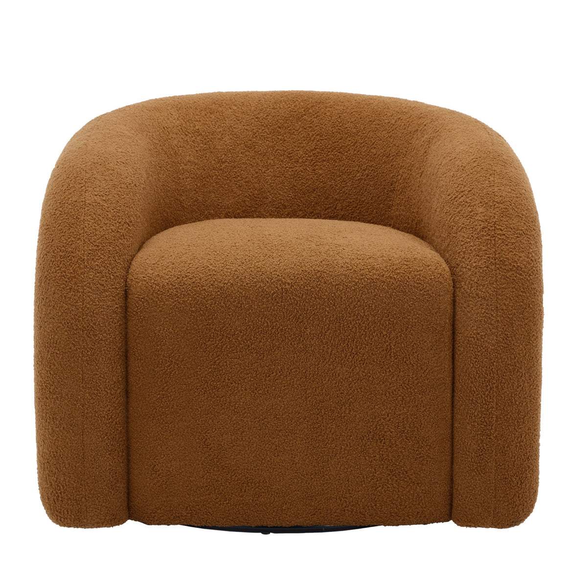 360 Swivel Accent Chair for Living Room, Boucle Barrel Armchair Single Sofa Chair Reading Chair, Sage Green
