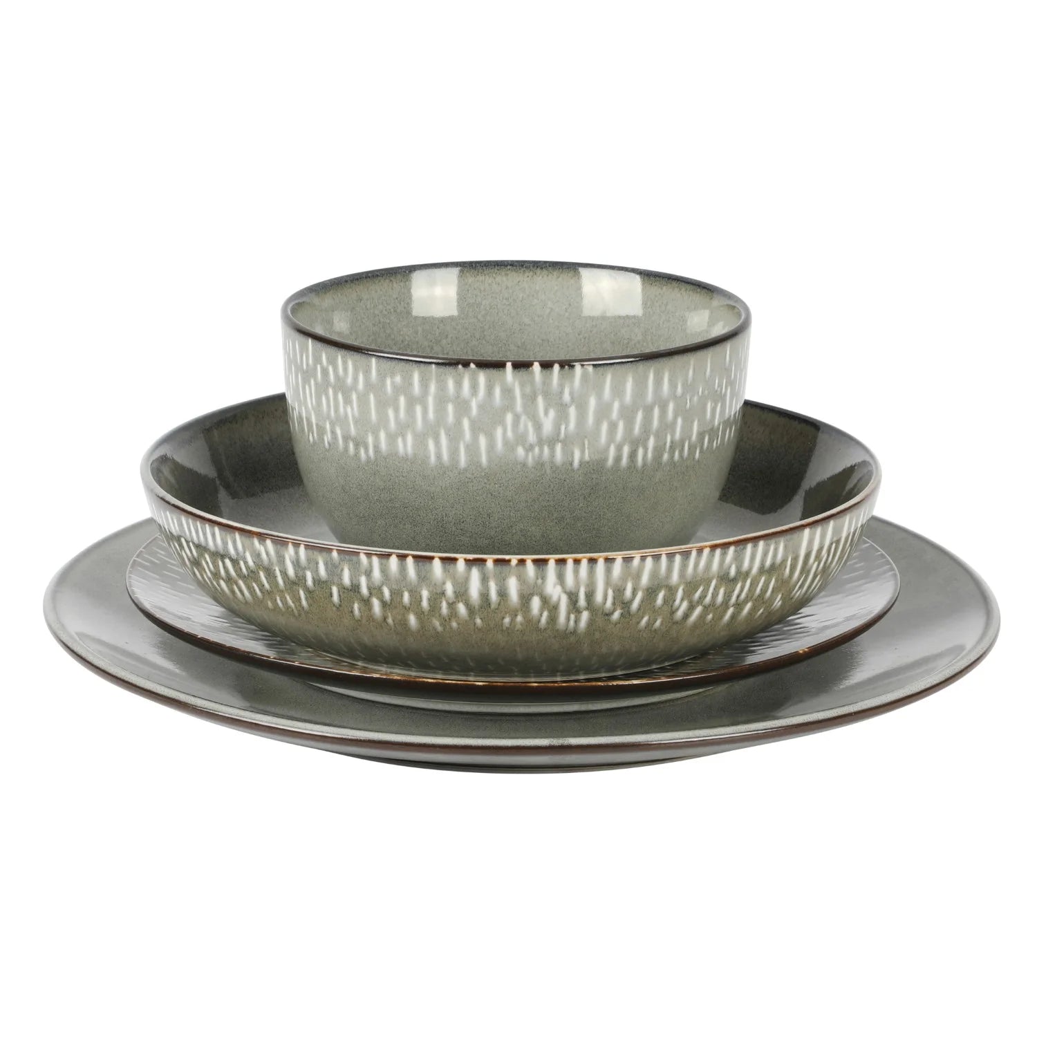 Gibson Elite Matisse 16 - Piece Dinnerware Set - Taupe