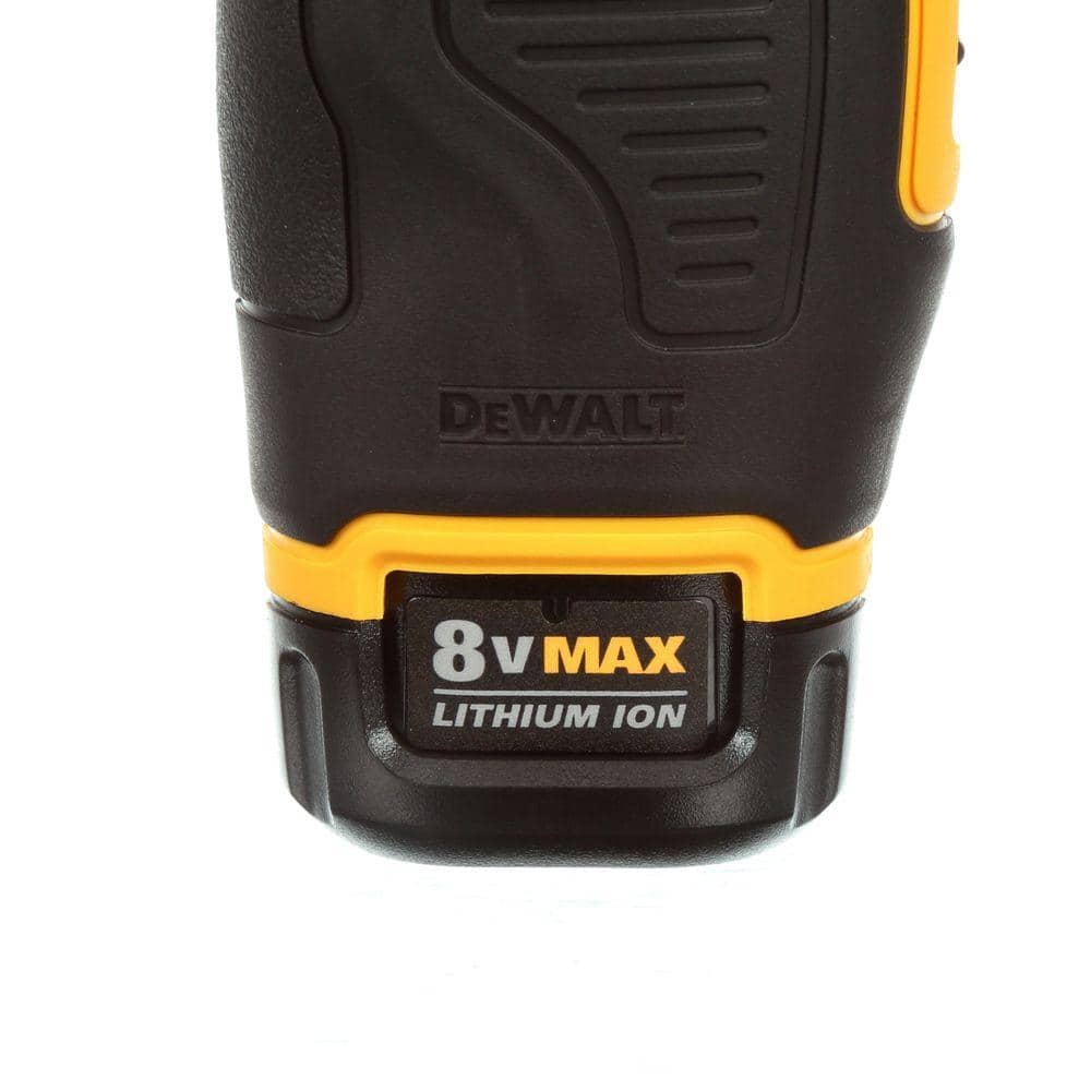 8V MAX Cordless Gyroscopic Screwdriver with Adjustable Handle. (2) 1.0Ah Batteries. Charger. and Bag DCF680N2