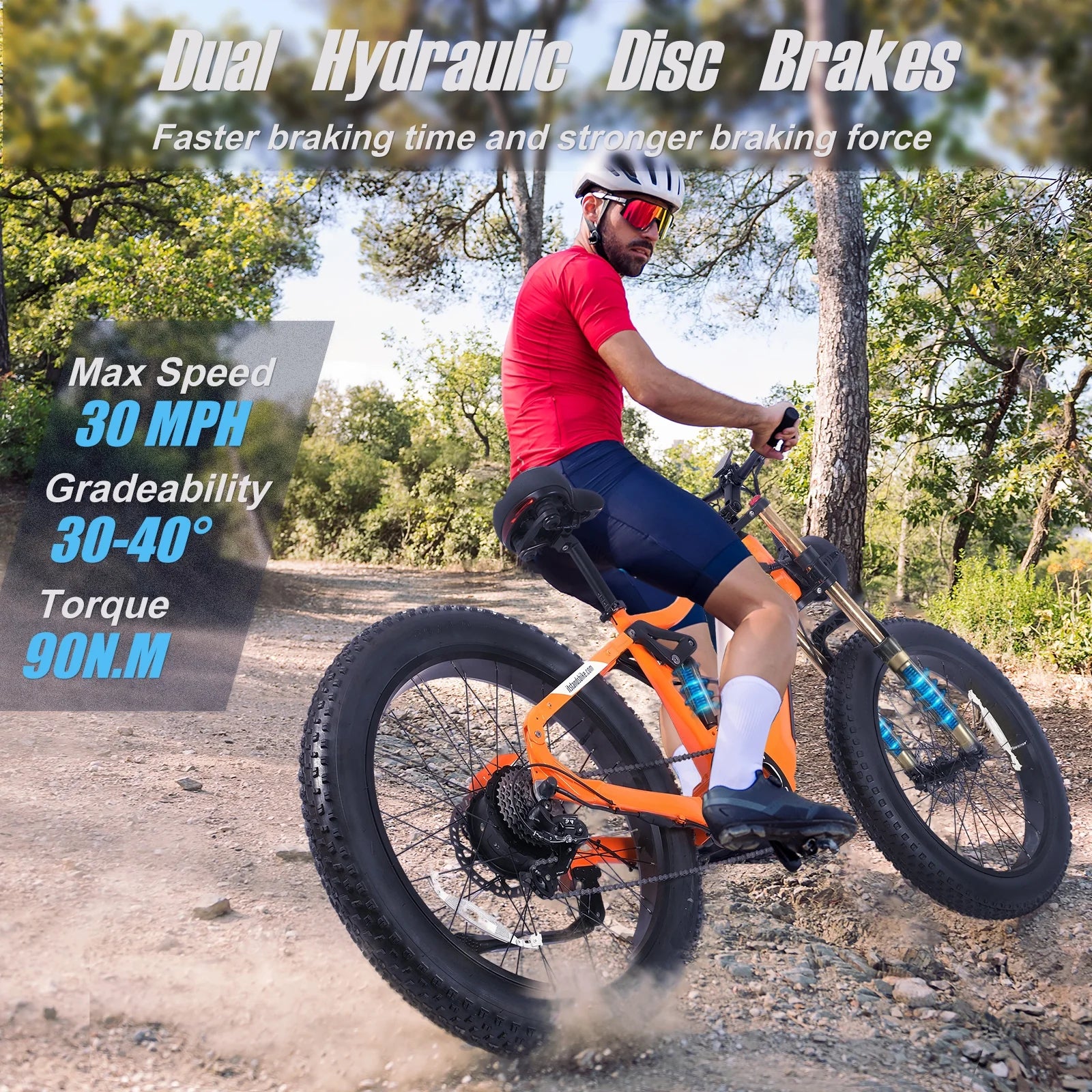 Electric Bike for Adults 26'', 1000W E - Mountain Bike 48V 30/20ah UL2849 Removable Battery, Fat Tire Ebike up to 30MPH Off Road Beach Snow Electric Bicycles Full Suspension & Dual Hydraulic Disc Brakes