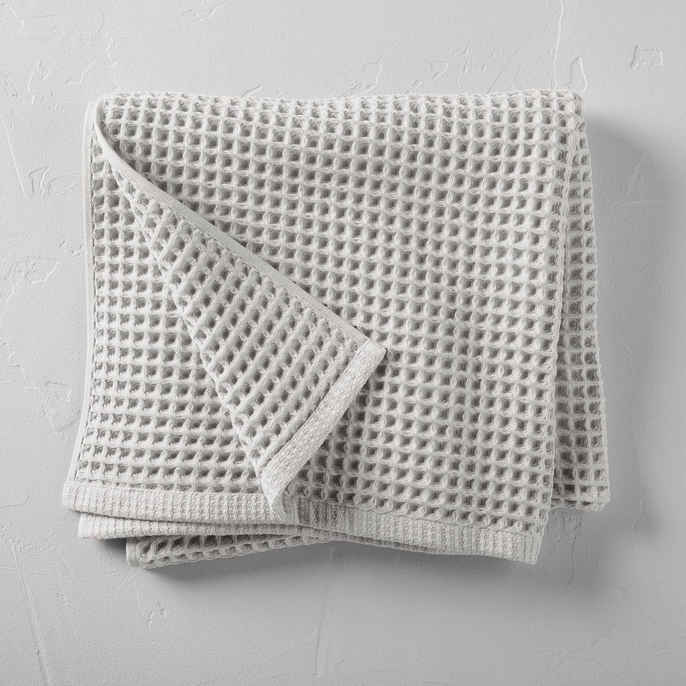 Waffle Bath Towel Gray - Casaluna, Size: One Size