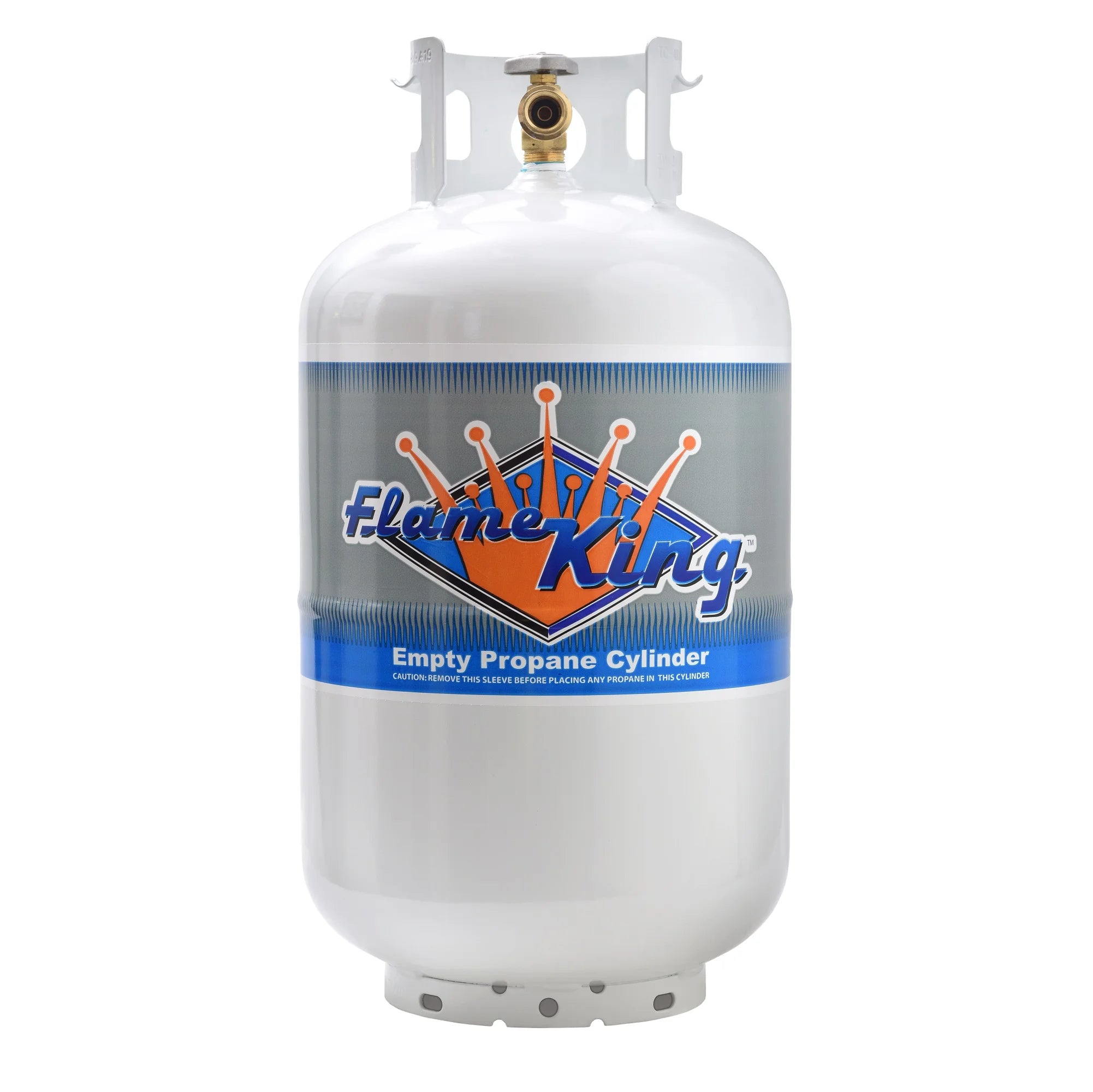 Flame King 30 lb. Propane Tank with Type 1 Overfill Protection Device Valve (Ships Empty)