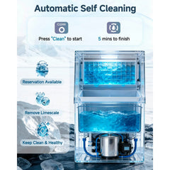 AECOJOY Commercial Ice Maker 90 lbs/24H, Stainless Steel Under Counter Ice Machine with 22 lbs Storage