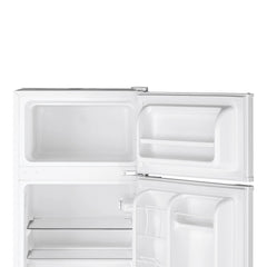 GE Appliances 3.1 Cu. Ft. Freestanding Double Door Compact Refrigerator, Steel