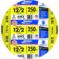 250 Ft. 12/2 Solid Romex Simpull CU NM - B W/G Wire