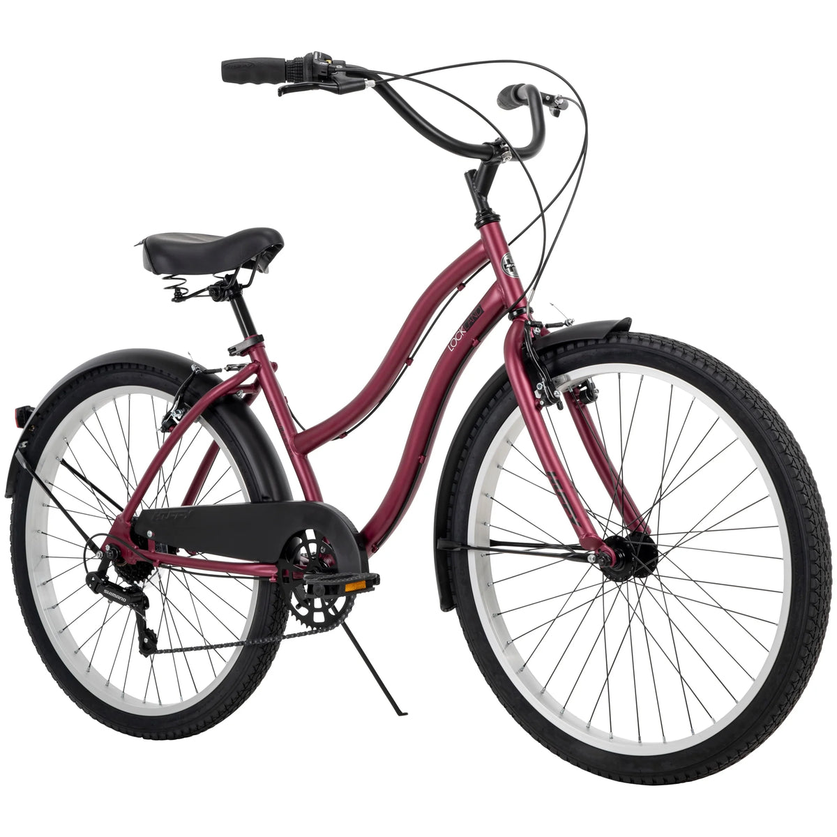 26" Huffy Lockland Cruiser Bike, 7 - Speeds, Padded Saddle, Pink, Ages 12+