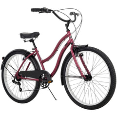 26" Huffy Lockland Cruiser Bike, 7 - Speeds, Padded Saddle, Pink, Ages 12+