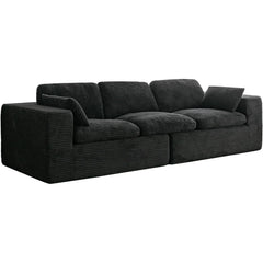 AECOJOY 110" Oversized Sofa for Living Room, 3 Seater Cloud Boneless Couch with Fluffy Seat Cushions