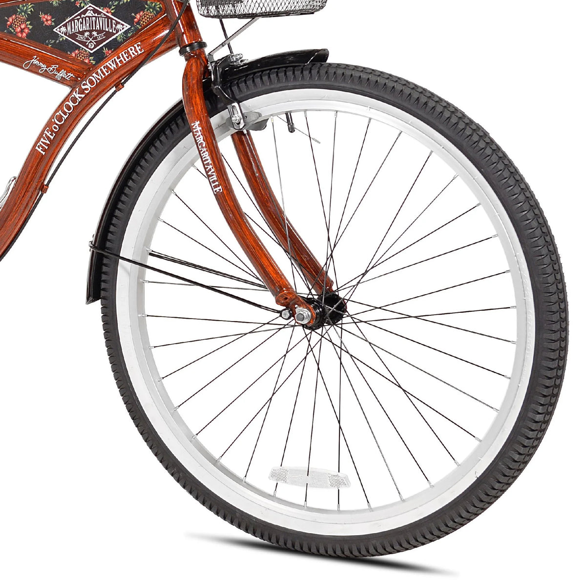 26" Margaritaville Men'S Cruiser Bike, Wood Grain Color