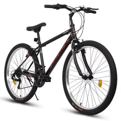 POWANLI 26" Mountain Bike for Women, 21 Speeds Mountain Bicycles with Dual Disc Brakes and 100mm Front Suspension, Pink(Gift)