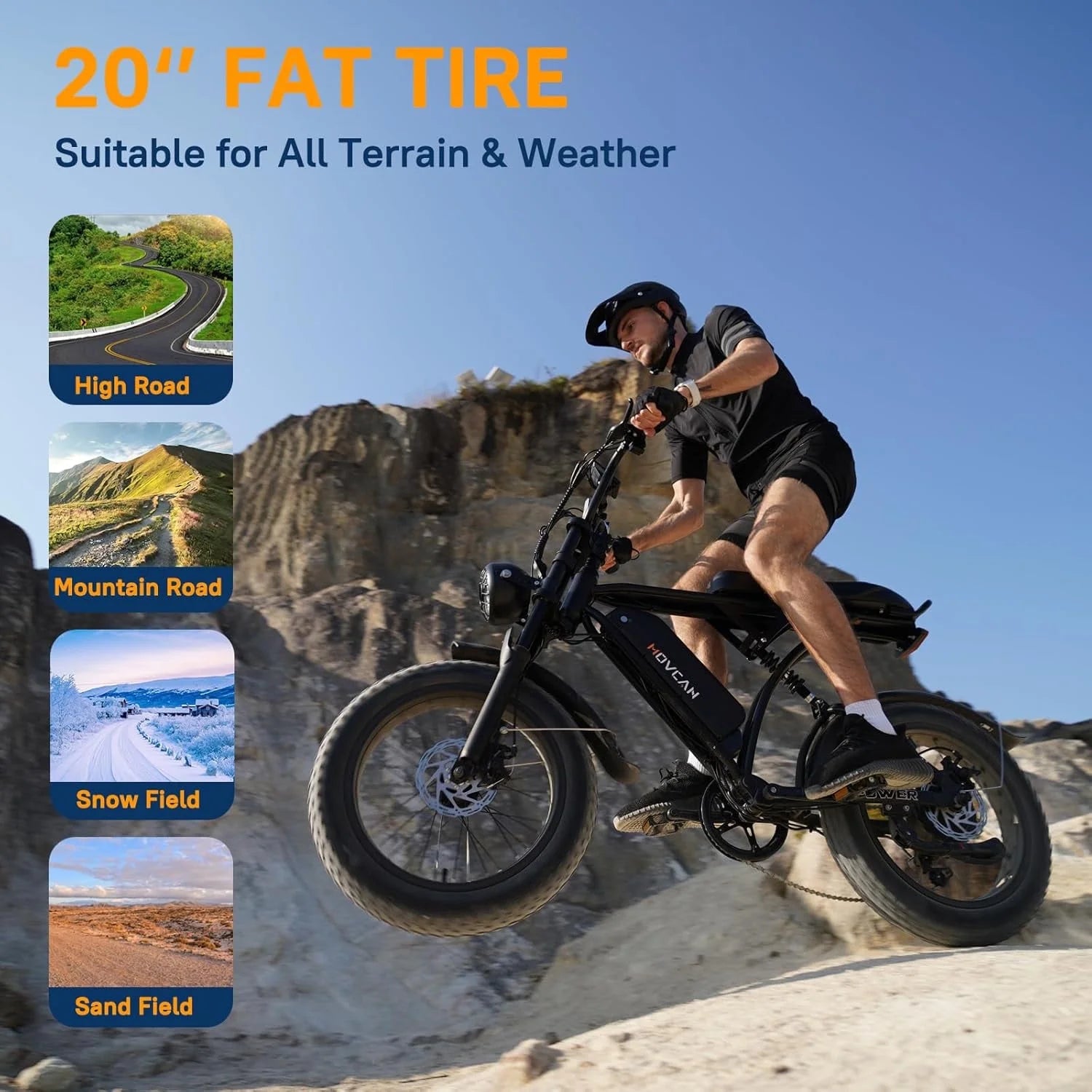 Movcan 20" 48 V Electric Mountain Ebike