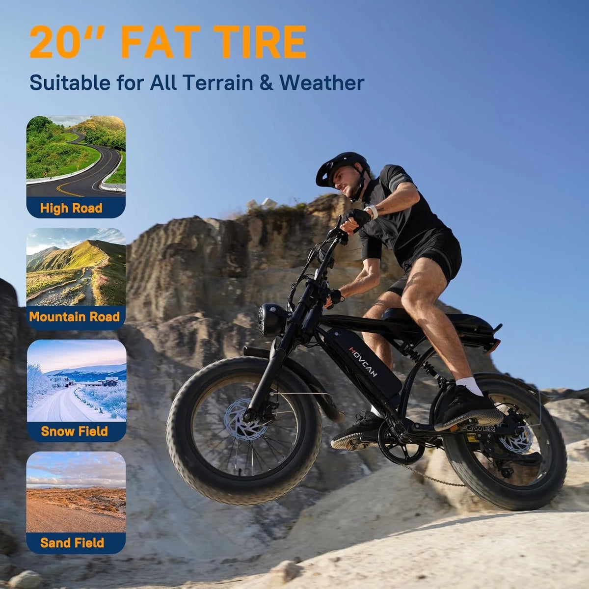 Movcan 20" 48 V Electric Mountain Ebike