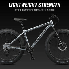 26 - In. Dolomite ALX Unisex Fat Tire Mountain Bike, Gray