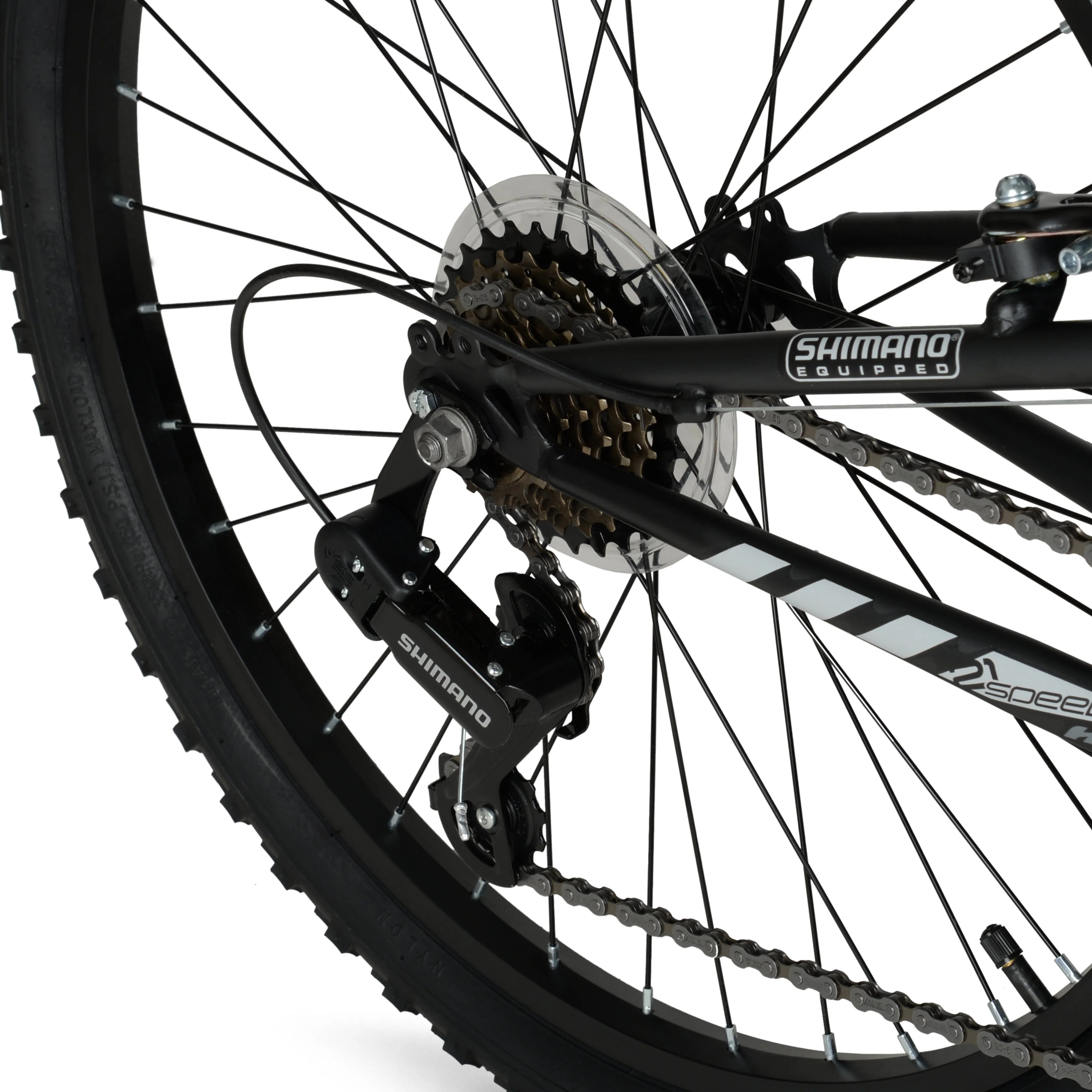 24" Hyper Bicycles Havoc Mountain Bike, Youth/Adult, Recommended Ages 10 - 14 Years Old, Black