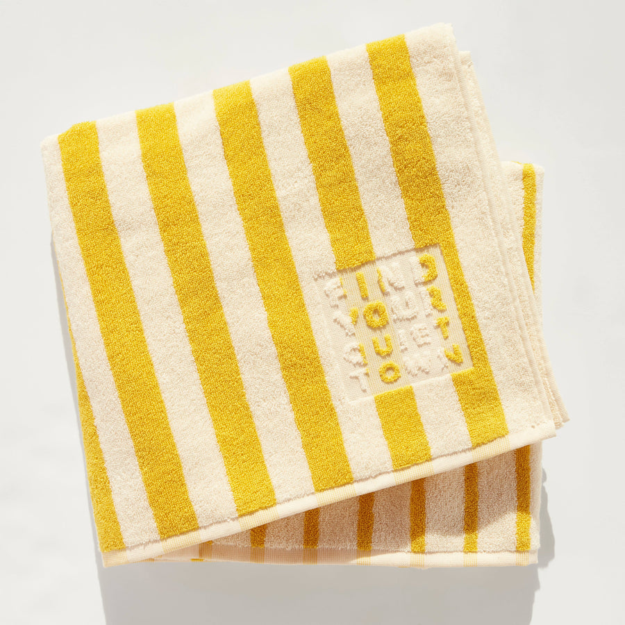 Ojai Towel Hike | Yellow Cotton Bath Towel | Quiet Town