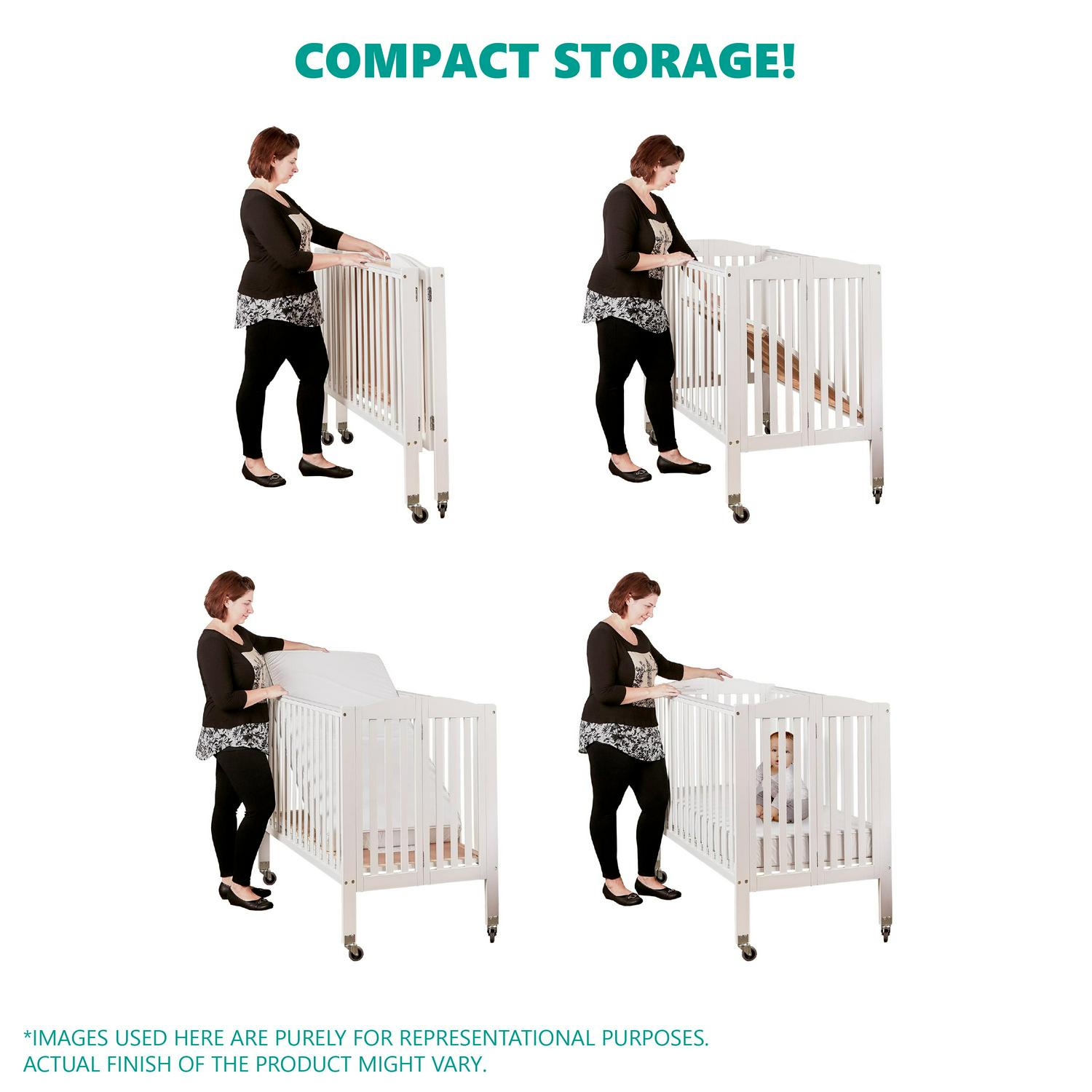 Dream on Me 3 - in - 1 Portable Crib Gray