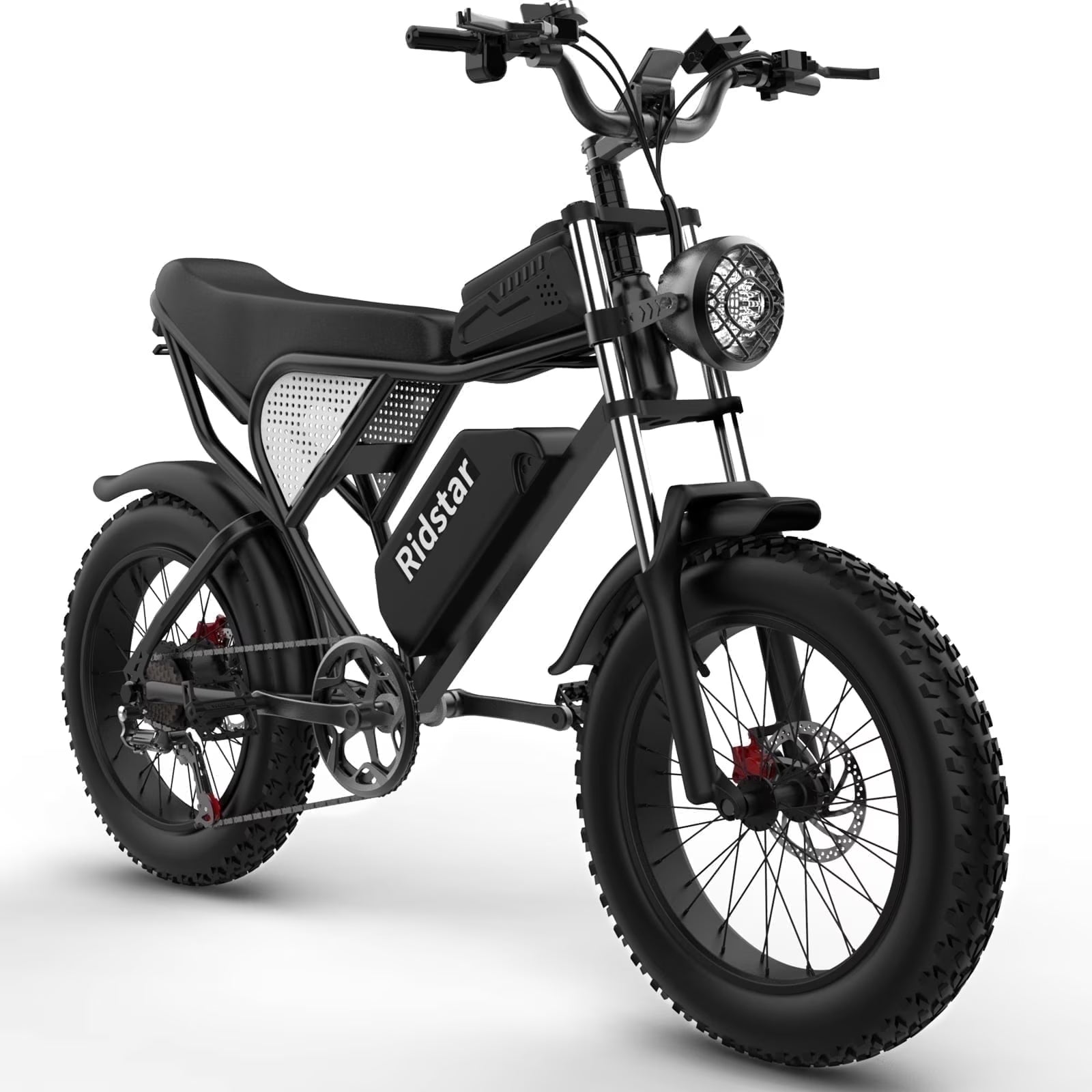 Ridstar Electric Bike for Adults, Peak 1500W 30MPH, 48V 15.6ah Electric Bicycle, Full Suspension Mountain Bike UL2849