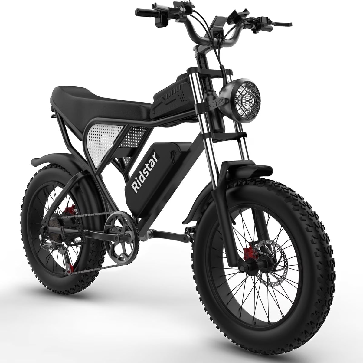 Ridstar Electric Bike for Adults, Peak 1500W 30MPH, 48V 15.6ah Electric Bicycle, Full Suspension Mountain Bike UL2849